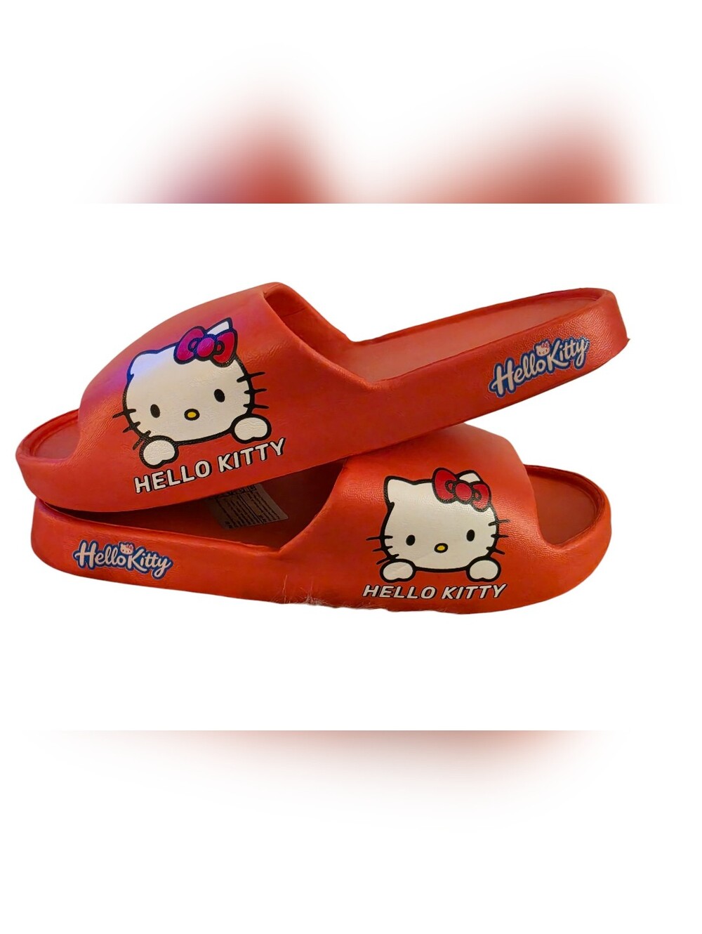 Iconic Hello Kitty Woman's Red Slide Sandals